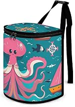RKJVB Car Trash Can for Men Spill Proof Car Garbage Bag Marine Creatures for Navigation Car Hanging Garbage Bin for Women Storage Pockets for Automobile Truck Minivan SUV