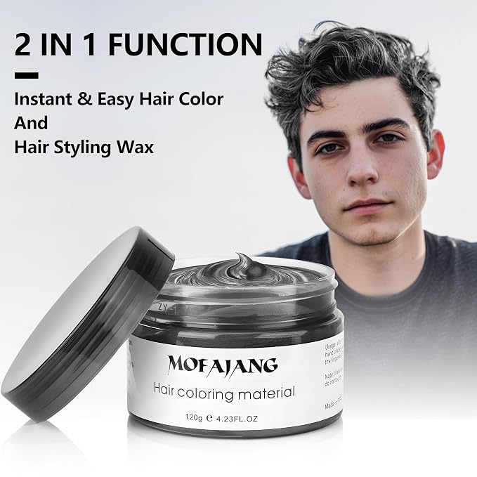 Cera de Color Temporal para Cabello Negra 4.23 oz miniatura 4