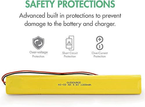 Miniatura 4 de GLESOURCE - Batería compatible con ELBB003 Lithonia ELB-B003 ELB-B004 ELBB004 OSI OSA228 DANTONA CUSTOM-306-U BBAT0044A BAA-96 BBAT0043A (2 unidades)