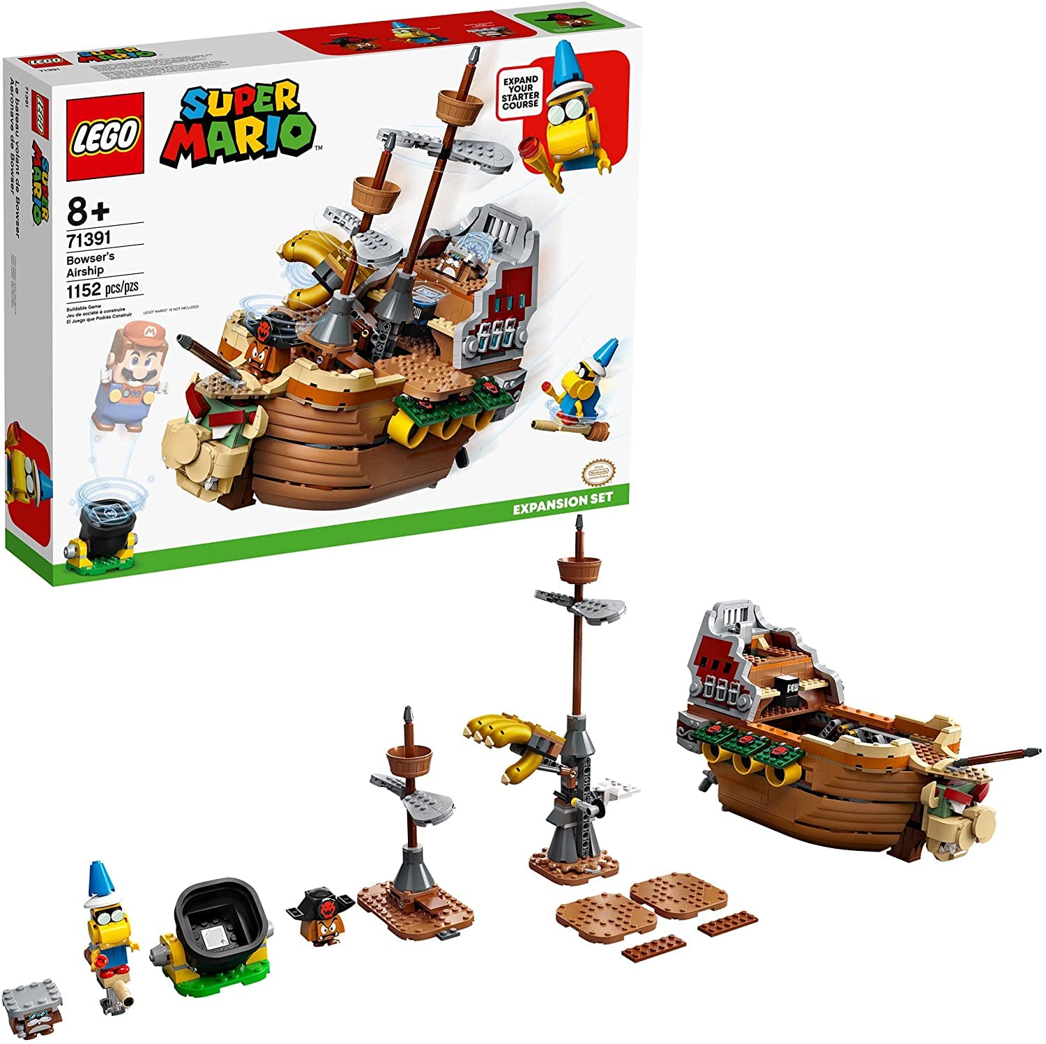 LEGO Super Mario Bowsers Airship Expansion Set 71391 Building Toy for Kids New 2021 1 152 Pieces