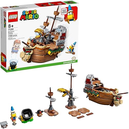 LEGO Super Mario Set de expansión del dirigible de Bowser 71391 Juguetes de construcción para niños; Nuevo 2021 (1,152 piezas)