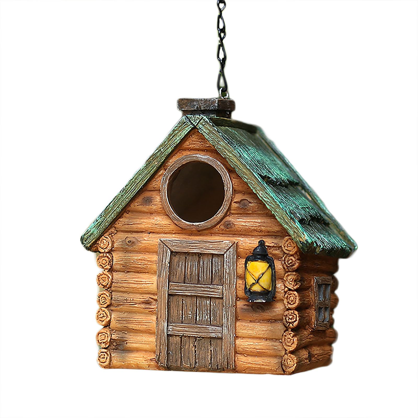 Craoopii Resin Bird House for Outside,Hanging Birdhouse Nest for Garden Country Cottages,Best Gifts for Bird Lovers