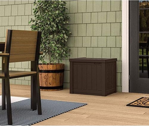 Miniatura 7 de Suncast Caja de almacenamiento de resina de 17 x 22 pulgadas, 22 galones, color marrón Java (paquete de 2)