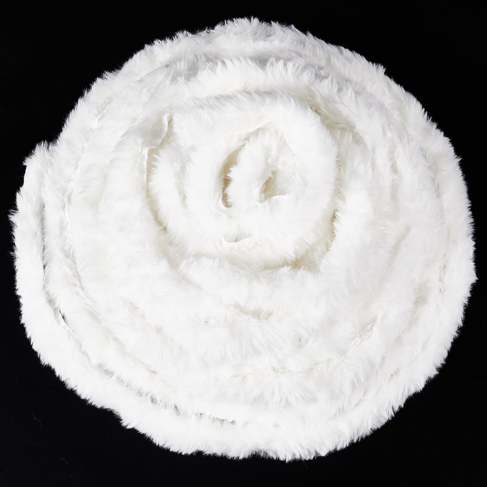 GORGECRAFT 11 Yard Boa di Piume Bianche Nastro di Pelliccia Sintetica Tessuto Rotolo Boa di Piume di Marabù Boa di Piume Natalizie per La Decorazione Dell'Albero di Natale O Ghirlande di Fiocchi