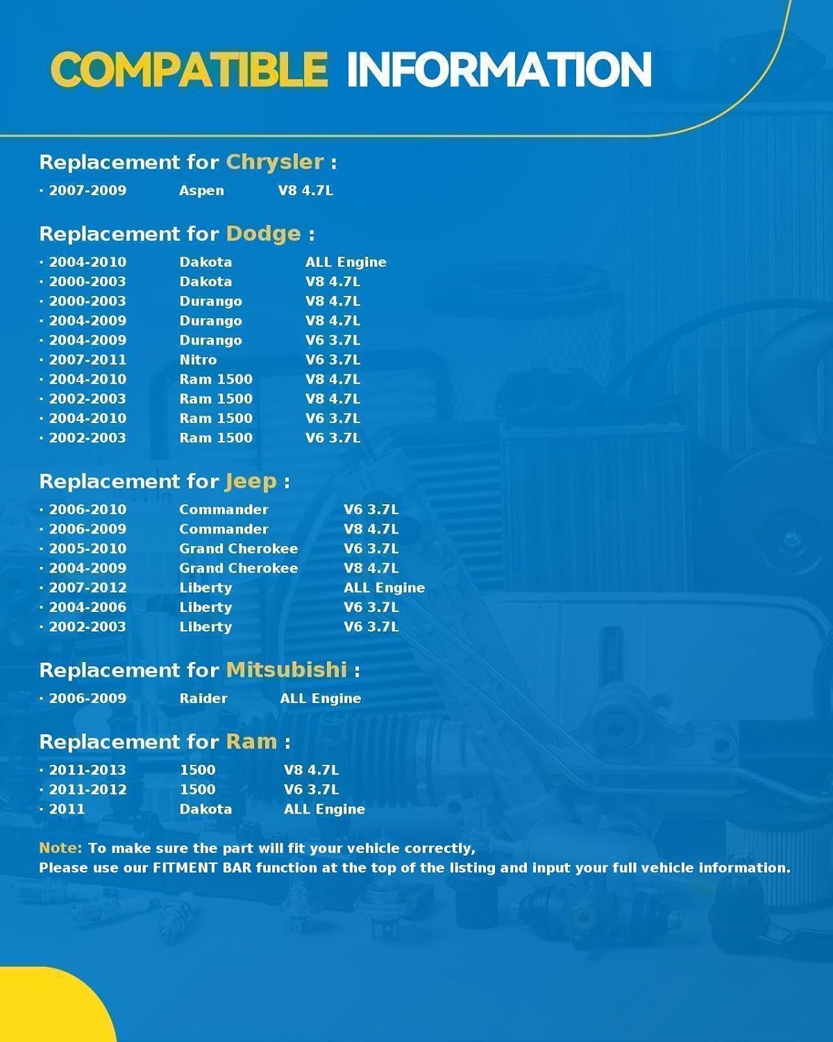 PHILTOP Belt Tensioner Assembly with Pulley Compatible with Dodge Ram 1500, Dakota, Nitro, Durango, Jeep Liberty, Grand Cherokee, Chrysler Aspen, Mitsubishi Raider, Ram 1500, Ram Dakota