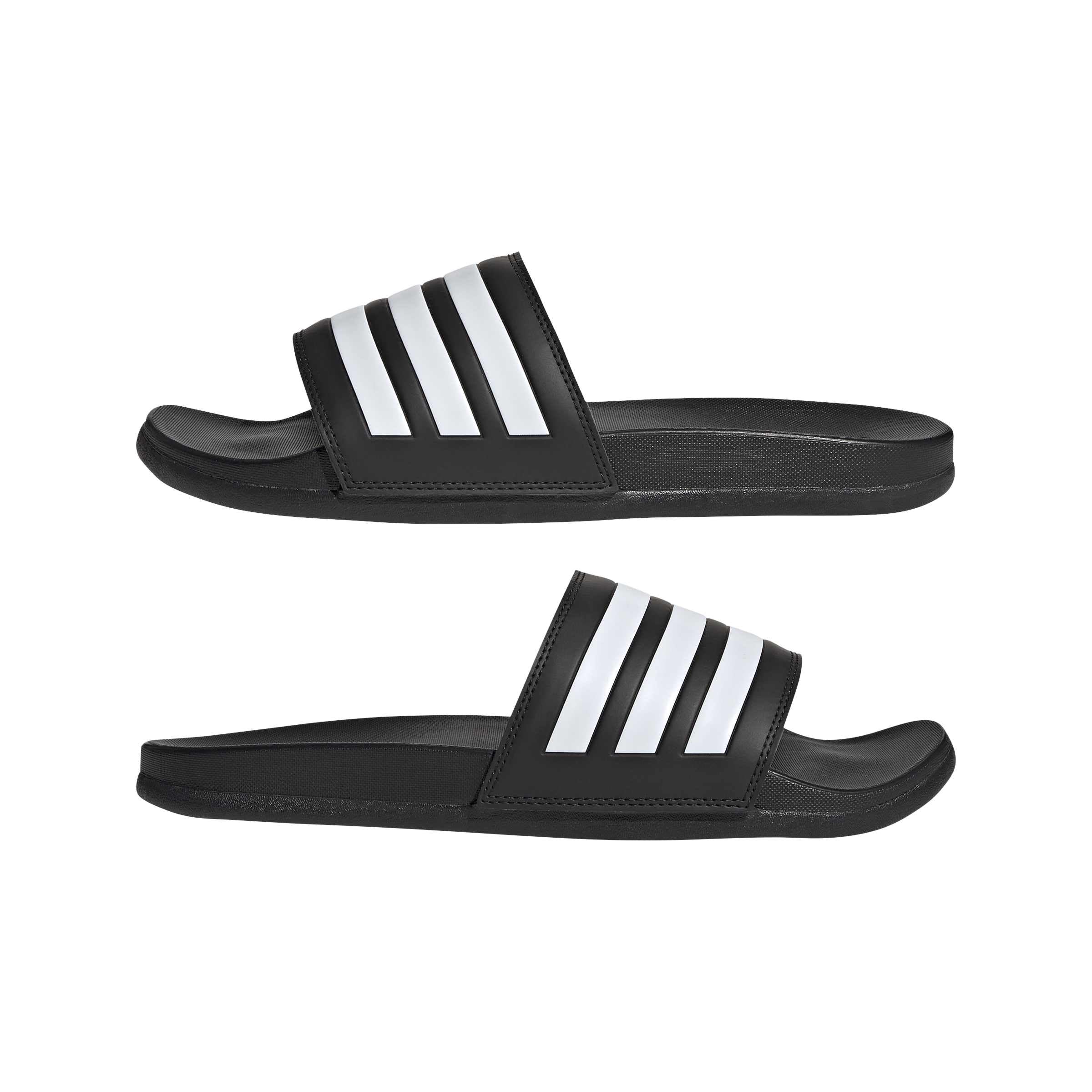 adidas Mixte Adilette Comfort Slides, Core Black / Cloud White, 42 EU