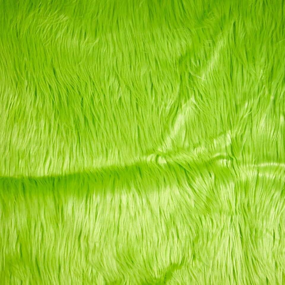 lime green fur fabric