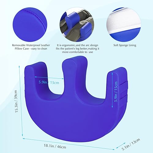 Miniatura 4 de SMERPHOX Dispositivo de giro para pacientes, almohada en forma de U, franela de piel sintética, antidecúbito, herramienta de enfermería para cambio