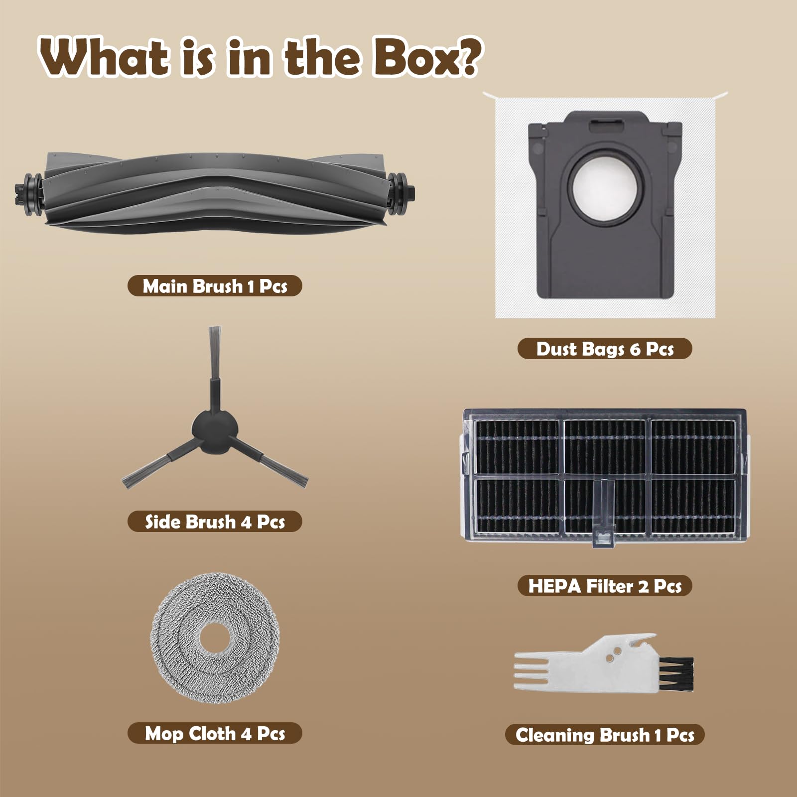 Lot De 4 Lingettes Pour Robot Aspirateur Dreame L10S Ultra, L20 Ultra, L10S Pro Ultra Heat, L10