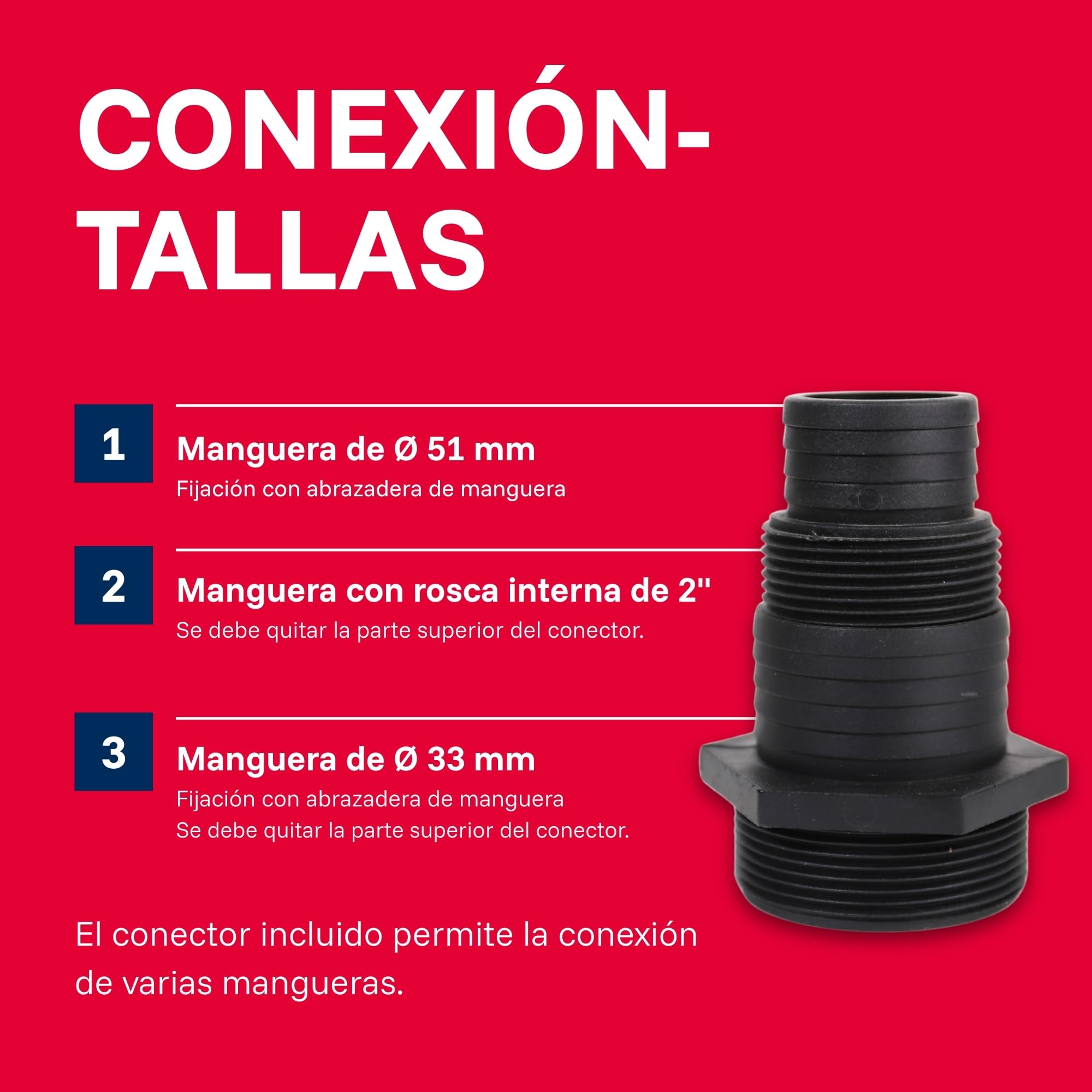 T.I.P. 30171 Bomba sumergible para aguas residuales Extrema 500/13 PRO de acero inoxidable, caudal de hasta 30 000 l/h