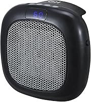 Vista 9 de Good Housekeeping Wall-Mount Indoor Mini Space Heater w/ Thermostat & Remote, 750W, Black