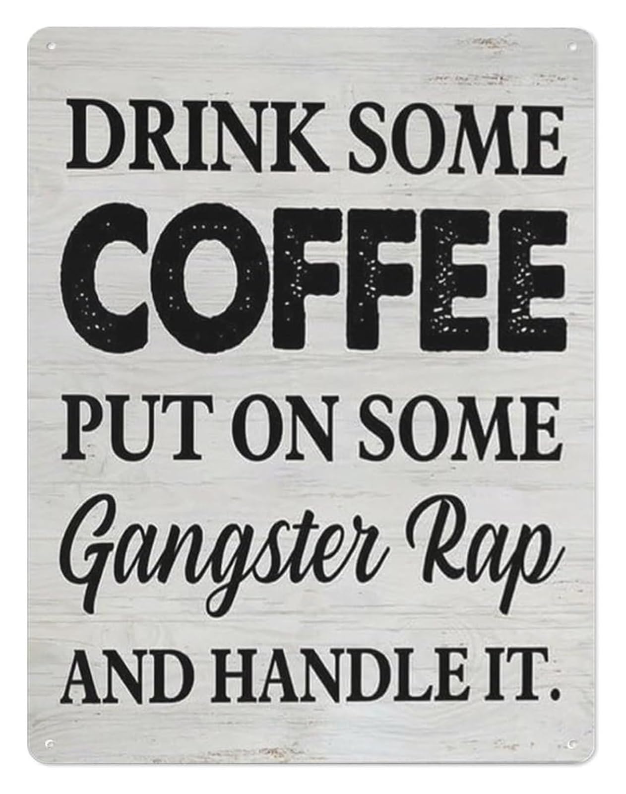 PKNVKZIDK Farmhouse Coffee and Tea Metal Sign Inspirational Sayings Wall Decor for Kitchen Office Breakfast Nook Gift (8 X 12 in)