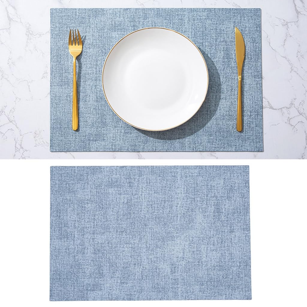 IANSHFKN Cloth Leather PU Placemat Double-sided Square Household Hotel Western