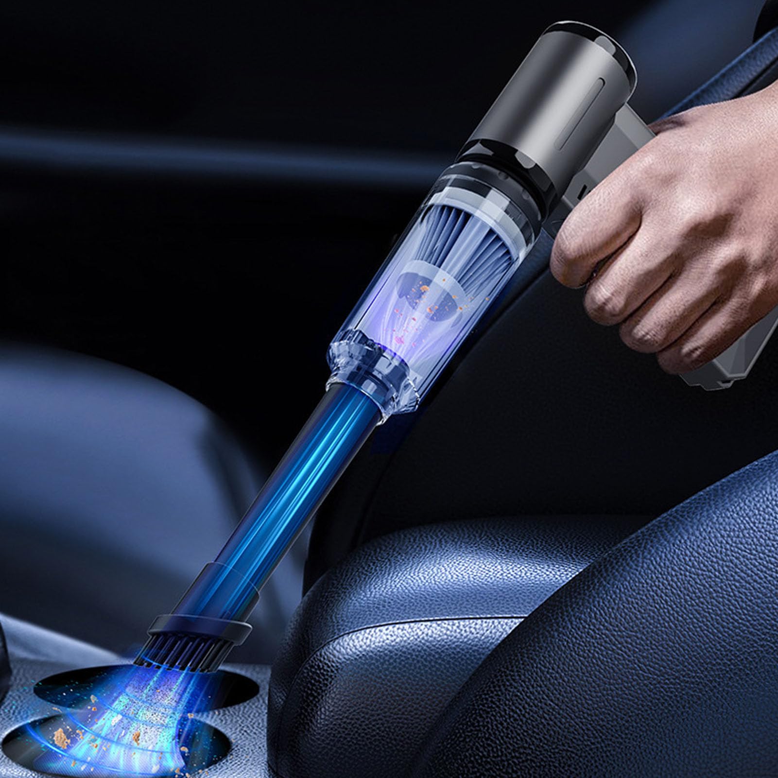 Duster Powietrza Sprężonego, 130000 Obr./pm Electric Air Duster z Akumulatorami 8000 MAh, Bezbłędna Dmuchawa do Komputera, Klawiatura, Dom, na Zewnątrz, Samochód