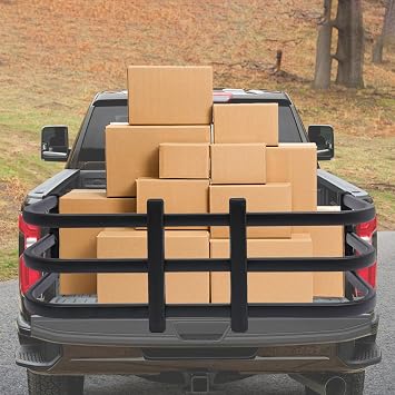 Truck Bed Extender, Aluminum Retractable Tailgate Extender, 49-61 Adjustable Length, Universal Tailgate Extension for Small & Medium-Sized Pickup Trucks