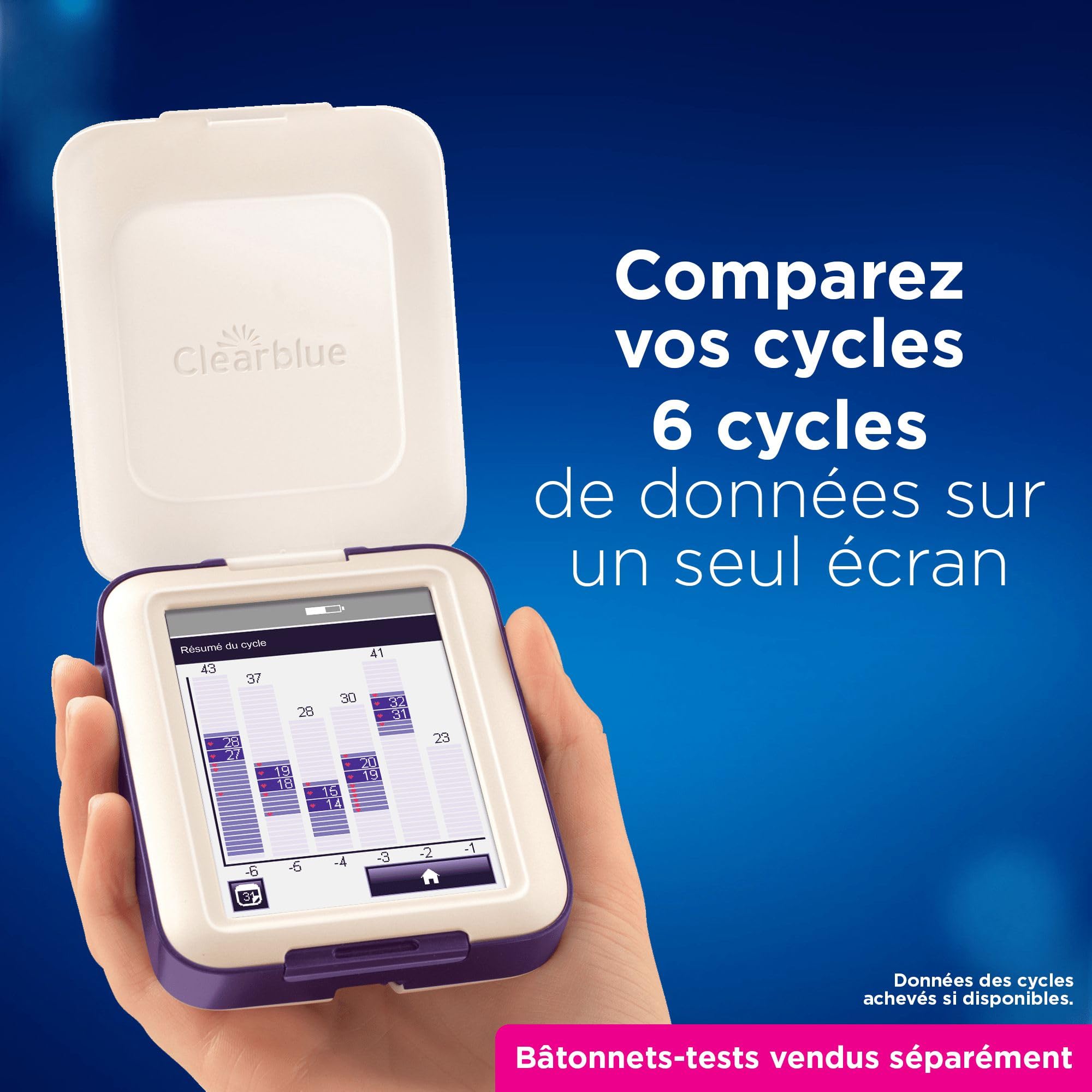 Clearblue Moniteur À Ecran Tactile De Fertilité Avancé, Teste Ovulation & Grossesse, Augmente Vos Chances de Concevoir Naturellement De 89% (Bâtonnets-Tests Vendus Séparément), L'Emballage peut varier