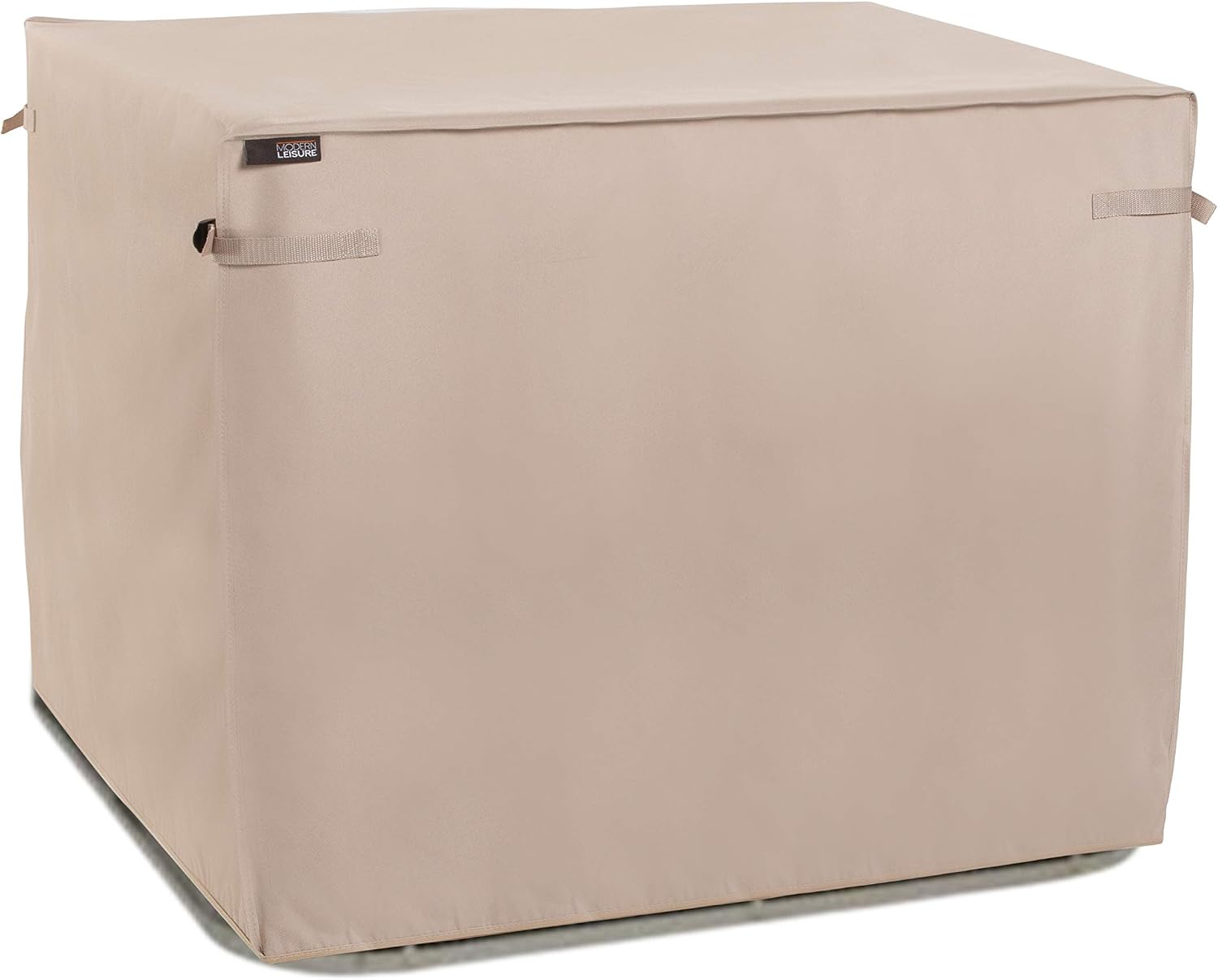 Modern Leisure Air Conditioner Covers - Outdoor Patio AC Covers - Round Water-Resistant Cover - Chalet (34 Diameter x30") : Beige (Pack of 2)