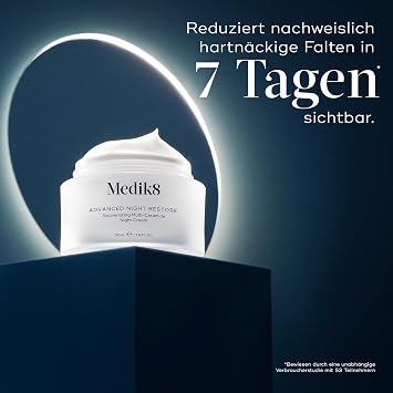 Medik8 Advanced Night Restore Multi-Ceramide Night Cream - 50ml Rejuvenating Multi-Ceramide Night Cream - Moisturiser that deeply nourishes and visibly tightens the complexion