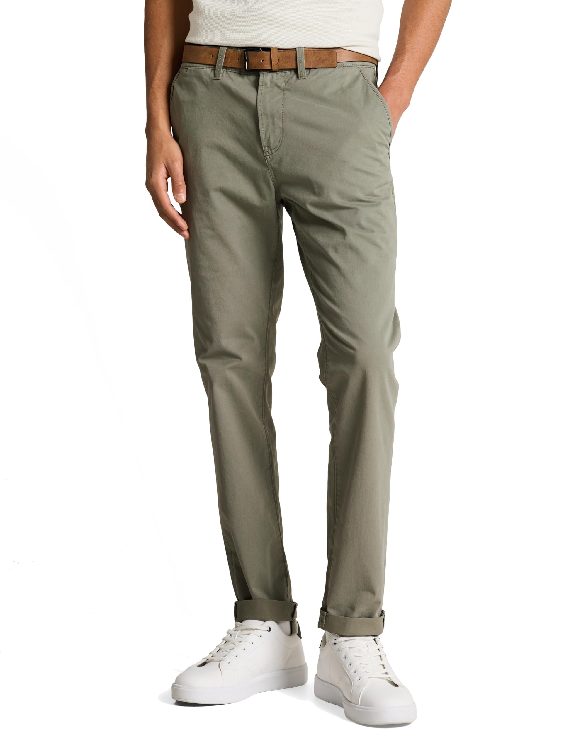 Tom Tailor Denim Men's Trousers 1052070, Green, 30W x 36L