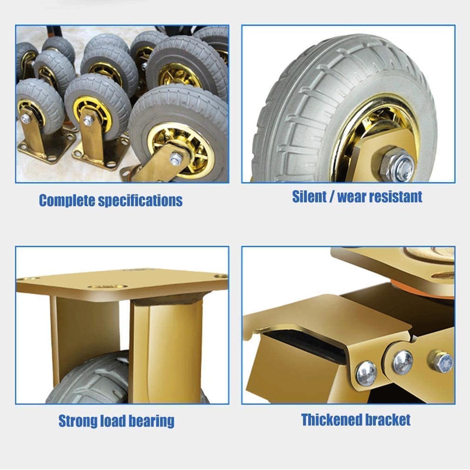 Ruedas giratorias de Goma for Transporte Industrial, 2 uds.