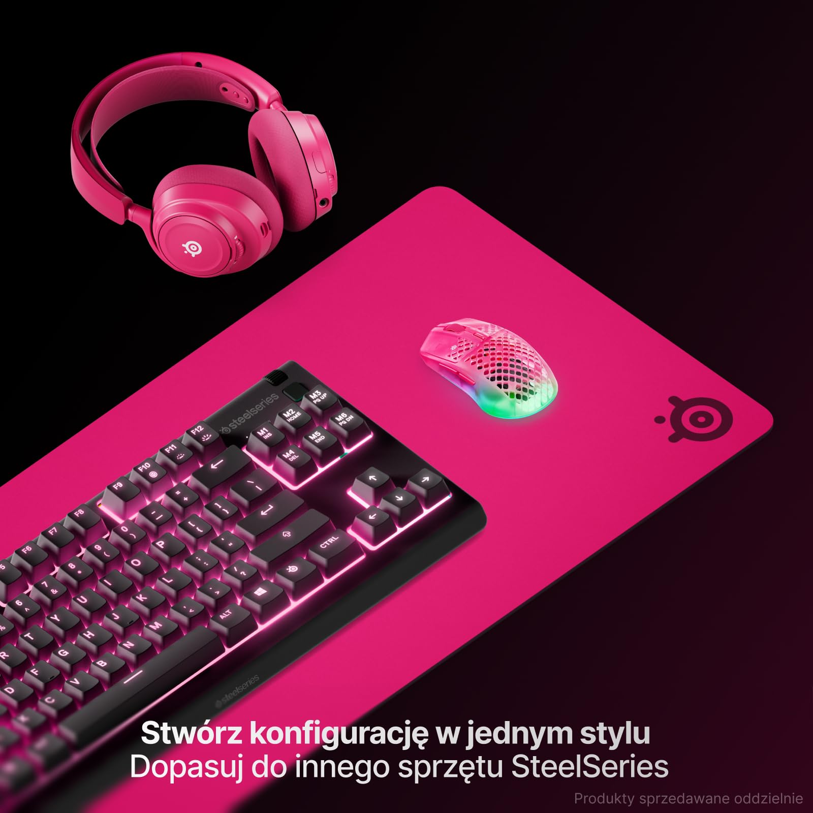 SteelSeries podkładka pod mysz QcK Heavy XXL - Gruba antypoślizgowa podstawa - świetne śledzenie myszki do FPS/MOBA - rozmiar XXL 900x400x4 mm. - kolor Magenta