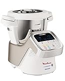 Moulinex i-Companion Robot Cuiseur multifonction connecté, 4 programmes automatiques, 4 accessoires inclus, Capacité jusqu'à 6 personnes, 1 million de menus, Fabriqué en France HF900110 Bol non XL : 6/8 personnes Unique