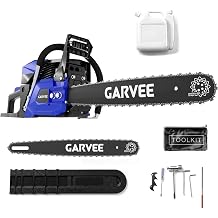 20 Inch Gas Chainsaw, 52CC 2-Stroke Gasoline Powered Chain Saw, 3-Second Quick Start & Dual Safety Brake, High-Performance Wood Cutting Machine for Tree Felling and Firewood