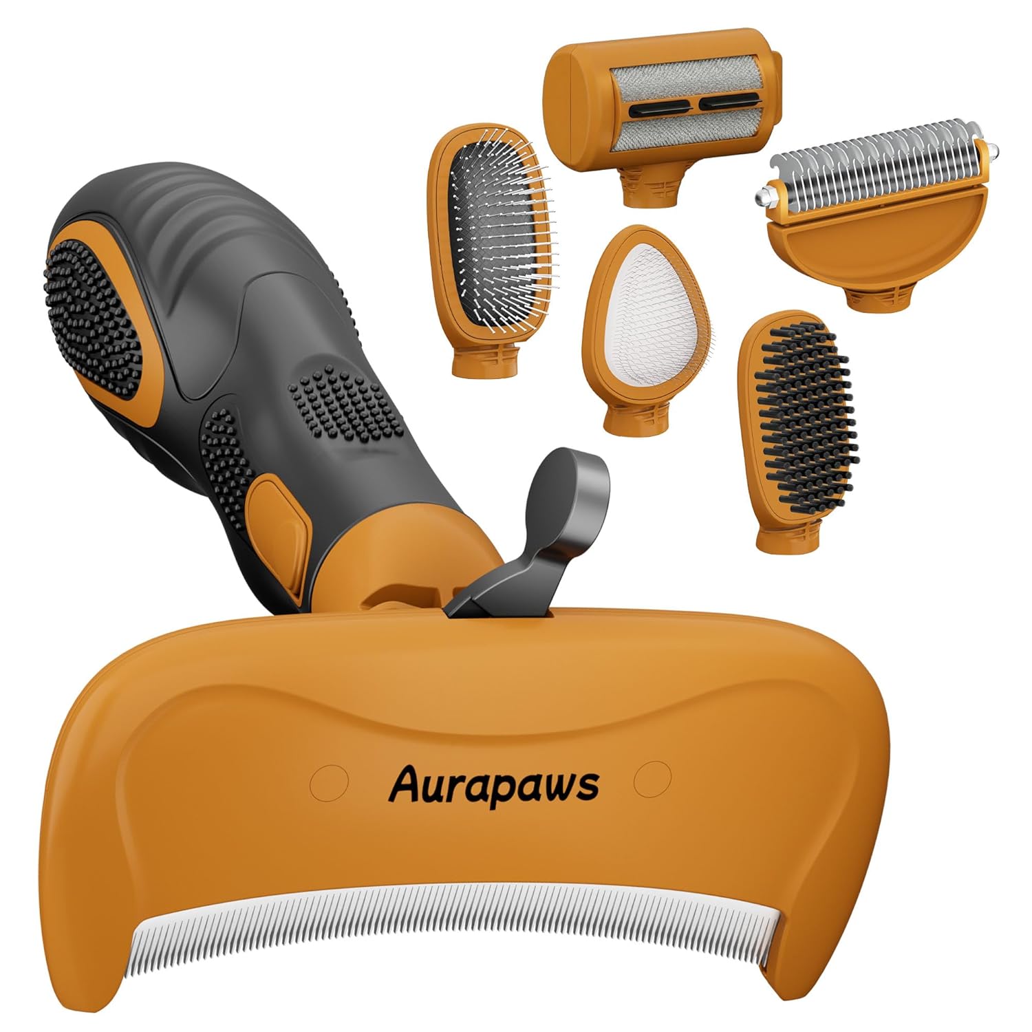 Dog Brush Grooming Kit 6PCS - Skin Friendly Professional Deshedding Brush, Slicker Brushes, Undercoat Rake, Bristle Brush, Hair Remover Dogs Cats Short Medium Long Hair, Reduce Shedding 90%