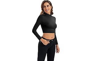 Womens Cropped Black Turtleneck: The Ultimate Base Layer