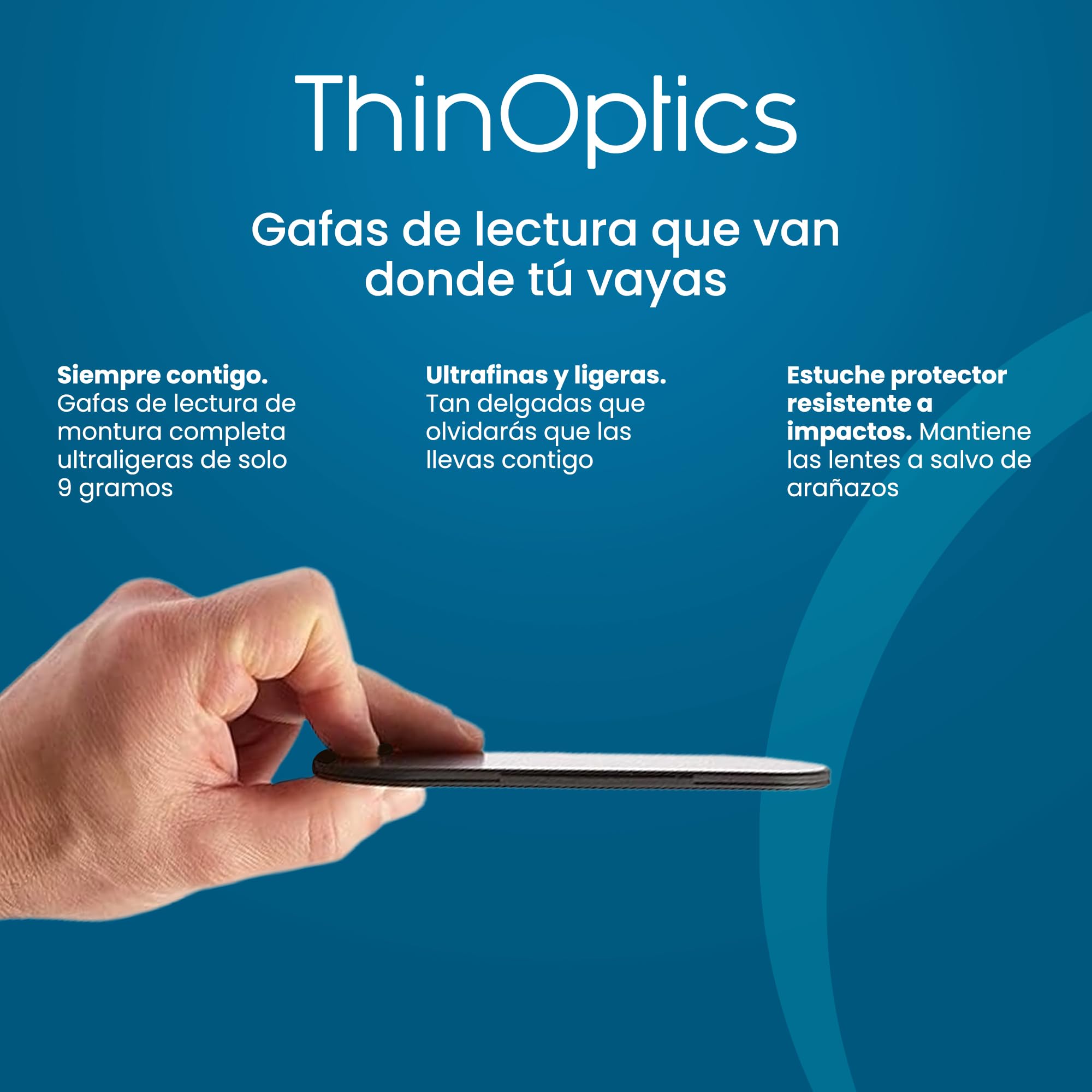 ThinOptics Manhattan Gafas de lectura redondas, unisex, para hombre y mujer, ultradelgadas, compactas y ligeras, con funda magnética Milano | Gafas de lectura plegables y compactas para hombre y mujer, siempre a mano, tecnología Flex-Fit, para llevar en e
