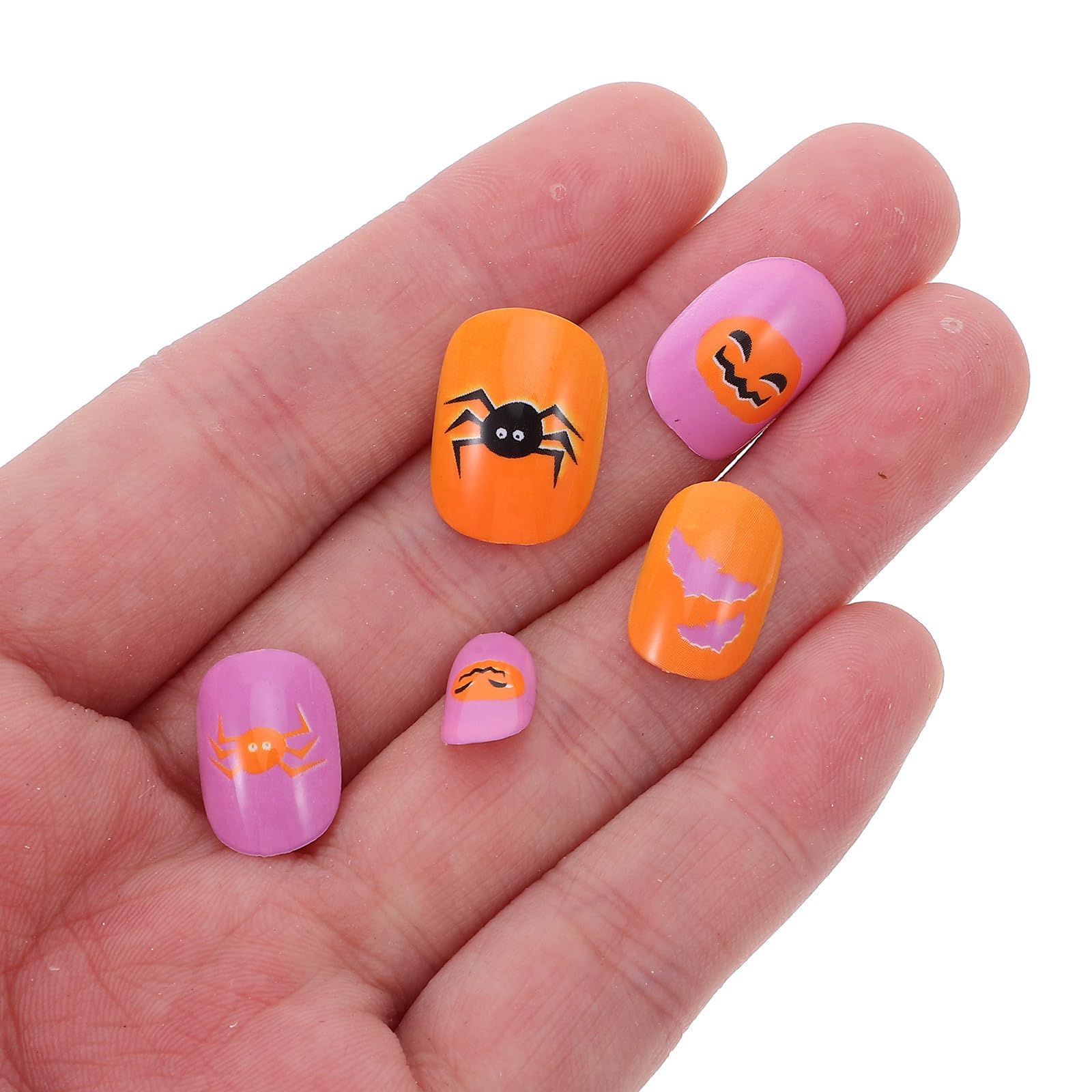 SOLUSTRE 720 Pezzi Unghie Finte per Halloween in Abs, Facili da Applicare Stile Press On, Design Adorabile e Copertura Completa per Festa e Manicure Stili multipli