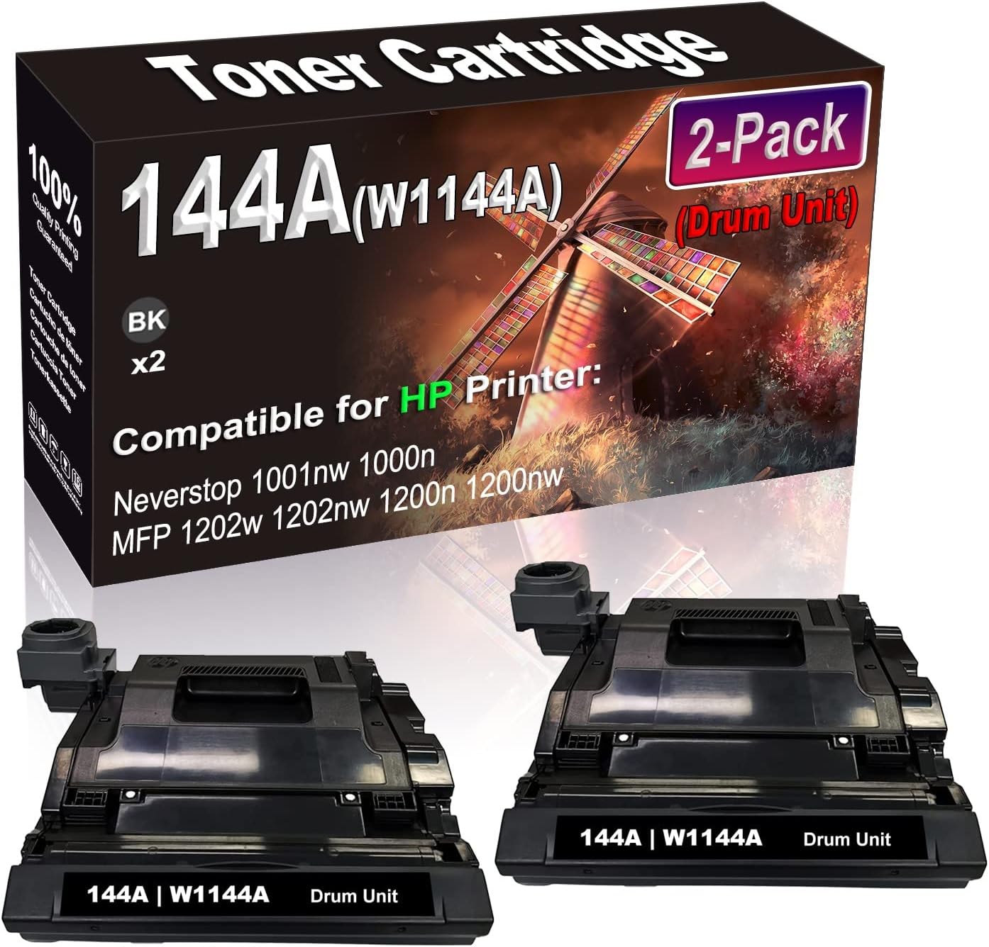 2Pack Compatible 144A W1144A Laser Drum Unit Used for HP Neverstop 1001nw 1000n MFP