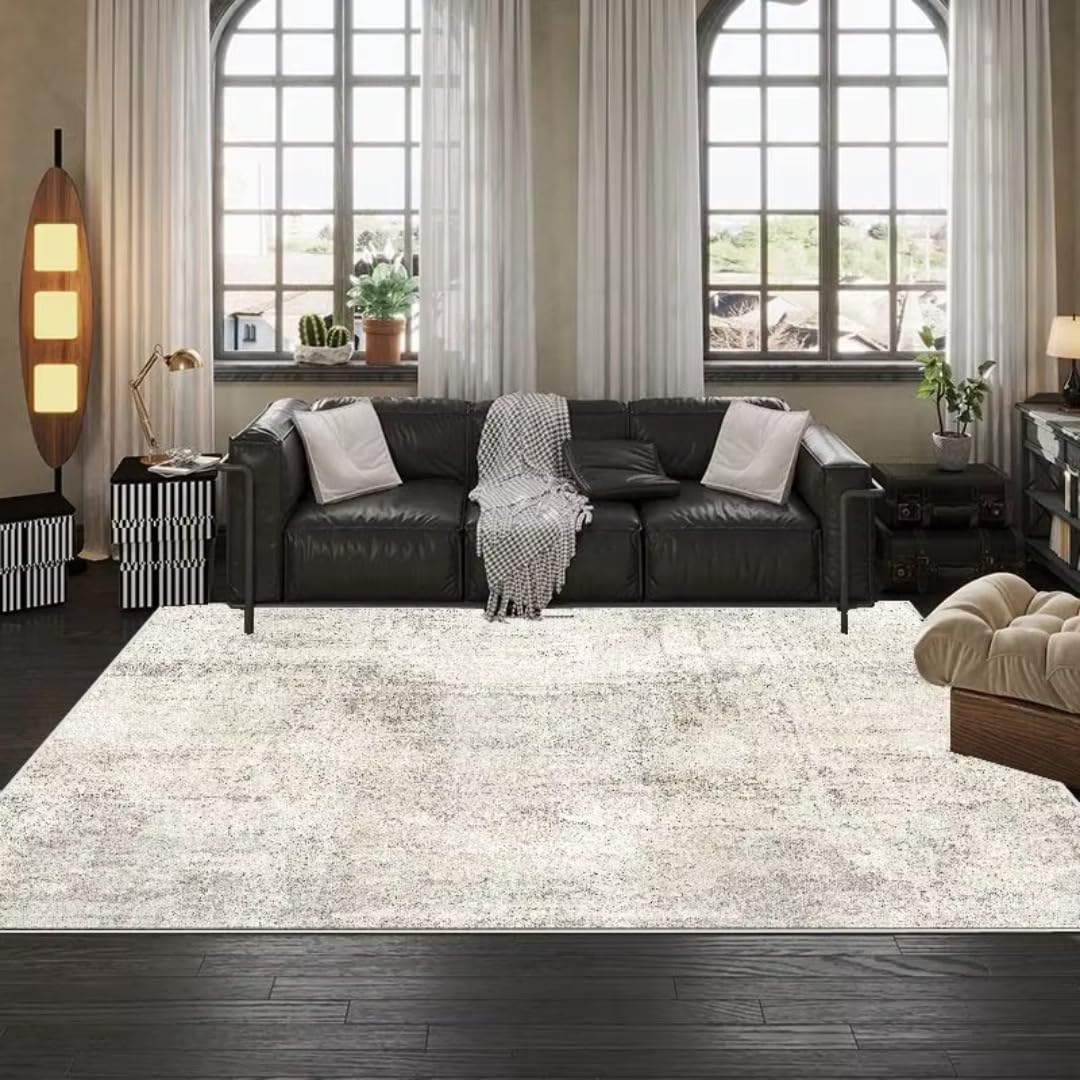 Tapis de sol lavable style nordique grand format pour décoration de salon moderne