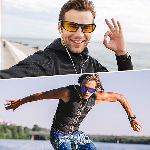 Miniatura 11 de TOODOO 4 Pairs Men Polarized Sunglasses with UV Protection Driving Glasses Sports for Sport Outdoor Activities