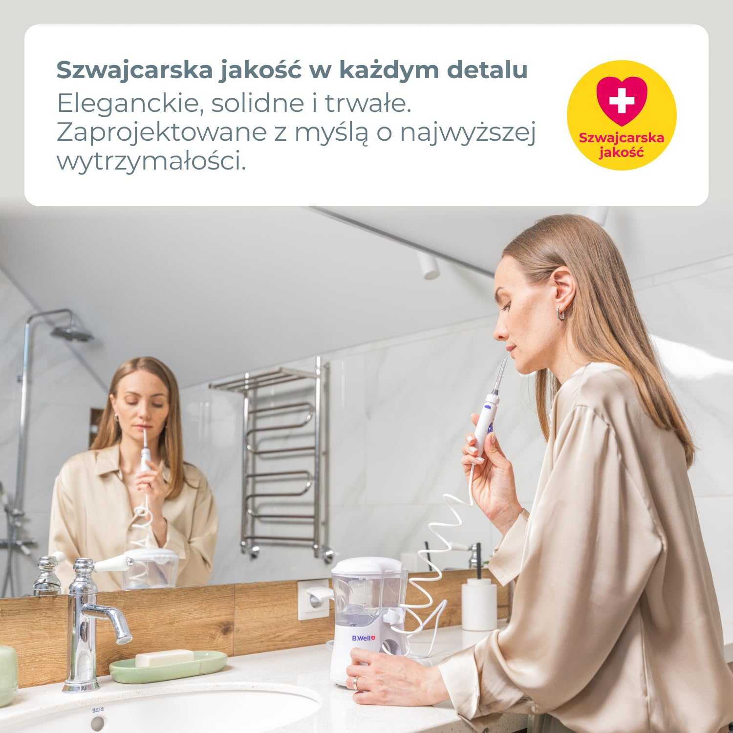 IRYGATOR DO ZĘBÓW STACJONARNY DENTYSTYCZNY B.WELL PRO-922 + 7 końcówek