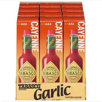 TABASCO Brand Cayenne Garlic Pepper Sauce, 5 oz Pack of 12