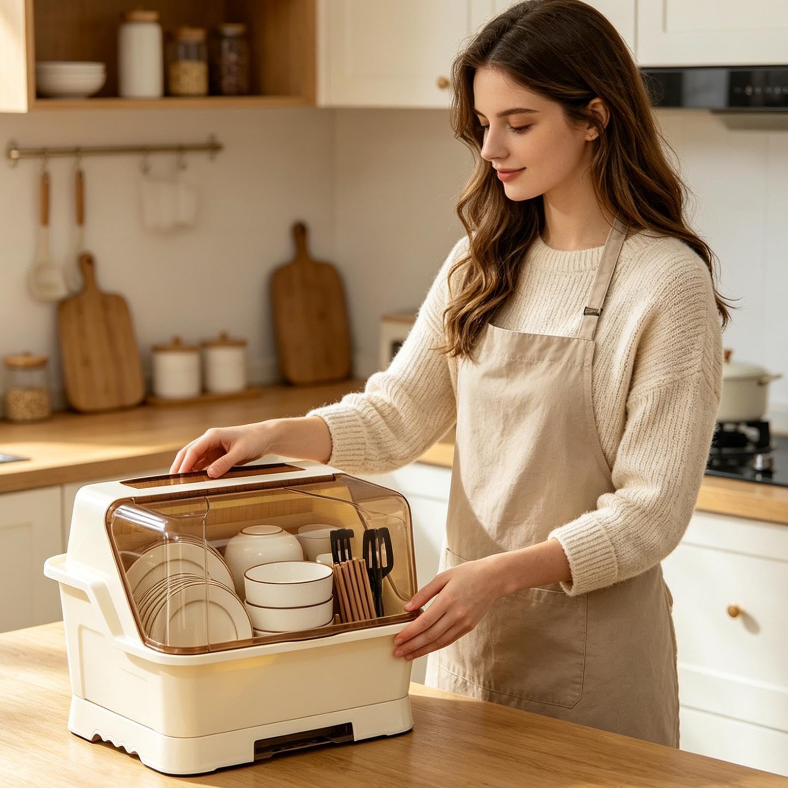 Küchenspüle-Organizer, Abtropfbox, Abtropfgestell, für Küche, Schlafsaal, Arbeitsplatte, Badezimmer, Esszimmer, Wohnung, Restaurant