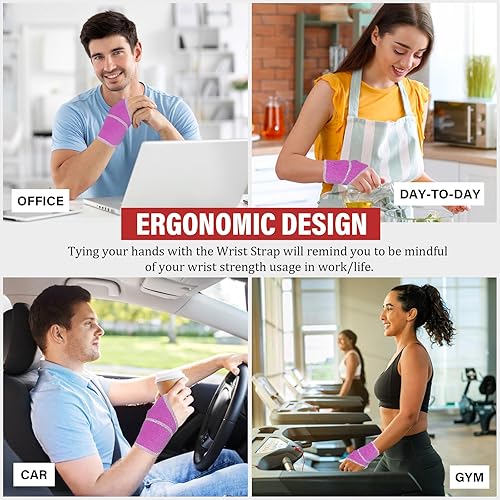 Miniatura 5 de Muñequera para túnel carpiano, soporte nocturno para fitness, levantamiento de pesas, para llevar en cualquier lugar y ajustable, para mujeres y