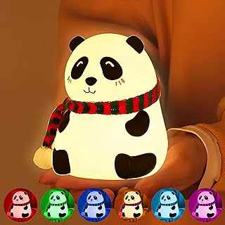 VGRASSP Soft Silicone Panda Night Lamp Toy for Kids - 7 Color LED Changing Rechargeable Squishy Animal Light Gift for Babi... Price In India