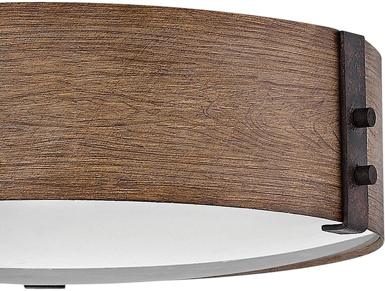 Hinkley Sawyer Transitional Three Light Medium Outdoor Flush Mount, Sequoia