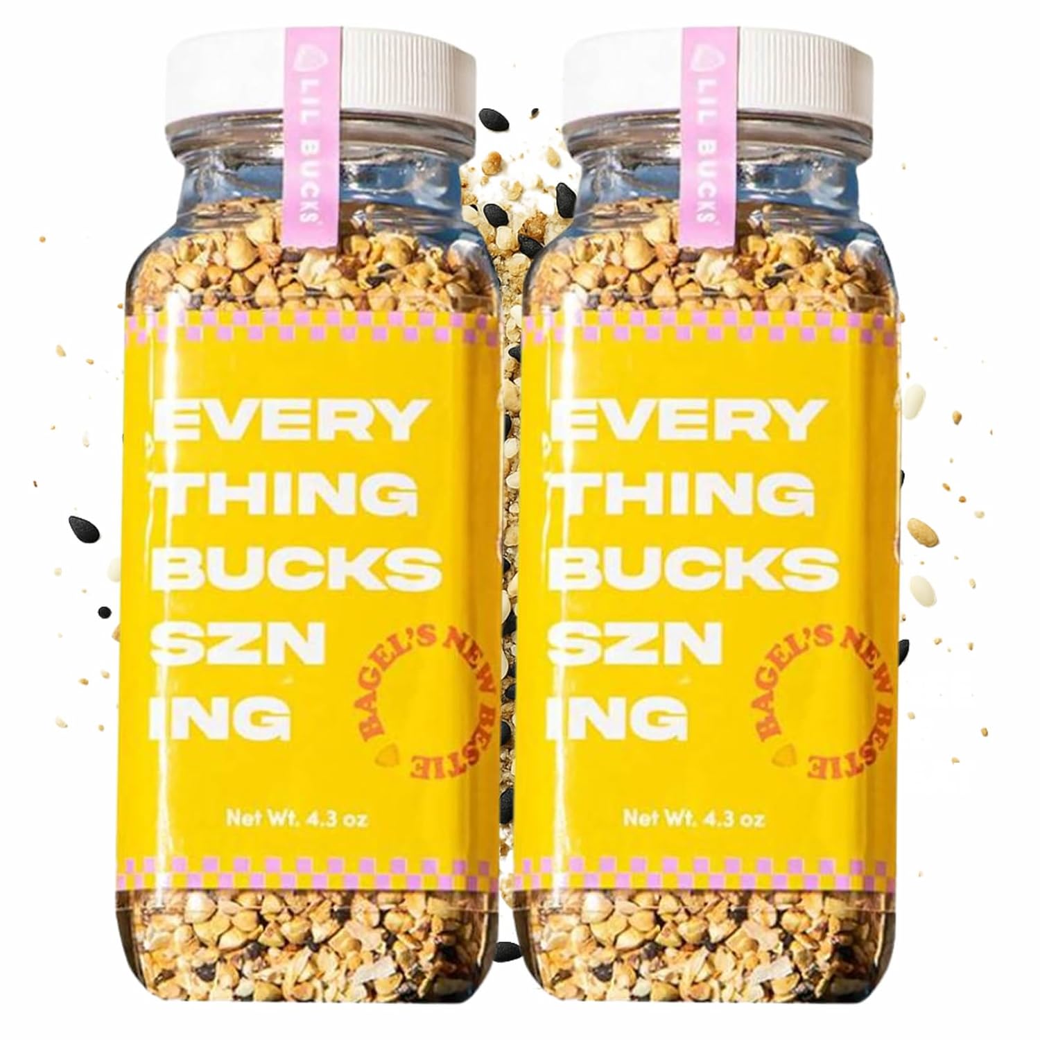 Lil Bucks Superfood Seasoning - Everything But The Bagel, Crunchy Everything Seasoning, Gluten Free (2 Pack)