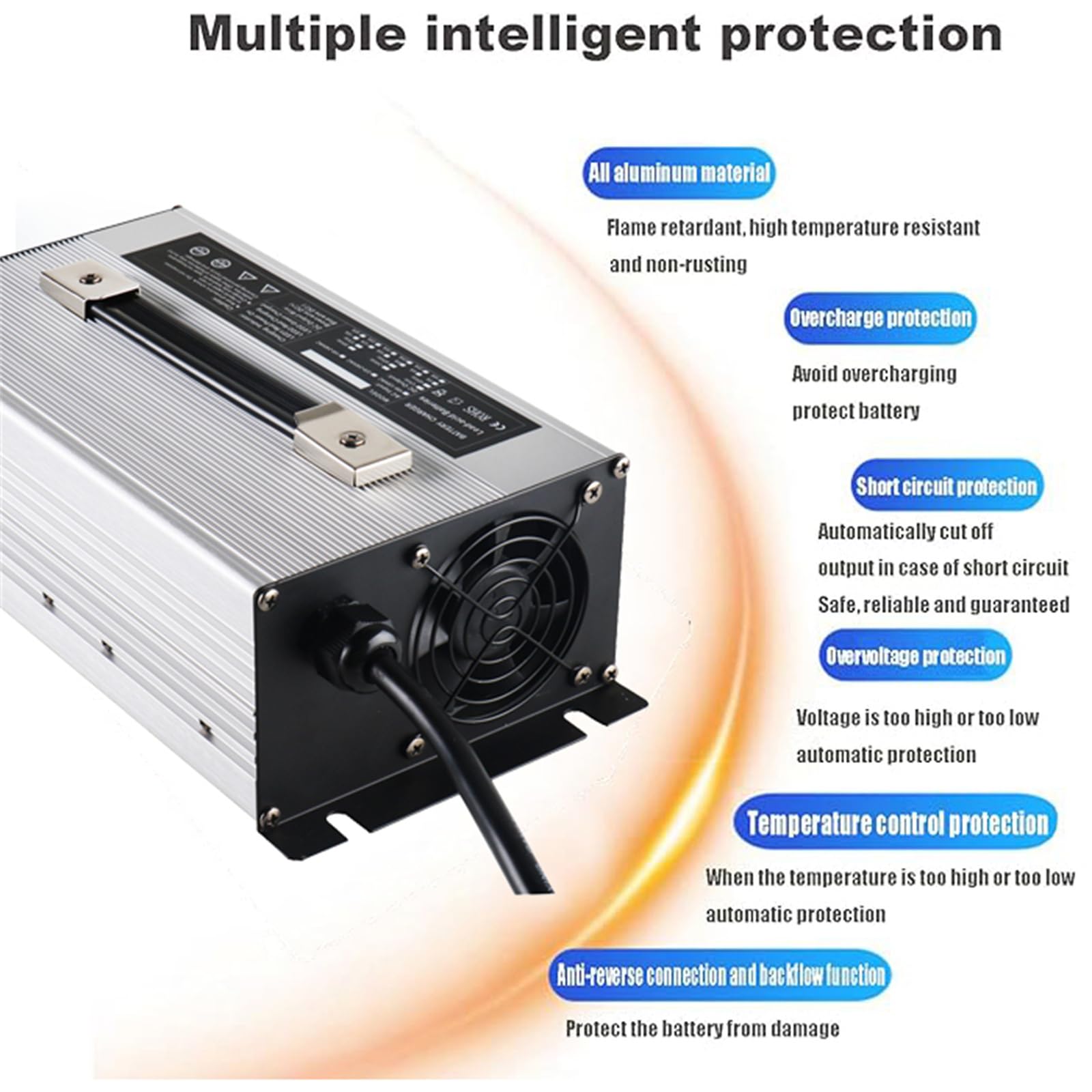 Cargador De Batería De 12V/24V/36V/48V/60V/72V,Cargador De Coche Eléctrico,Cargador De Carretilla Elevadora Eléctrica,para Carritos De Golf, Motocicletas Eléctricas