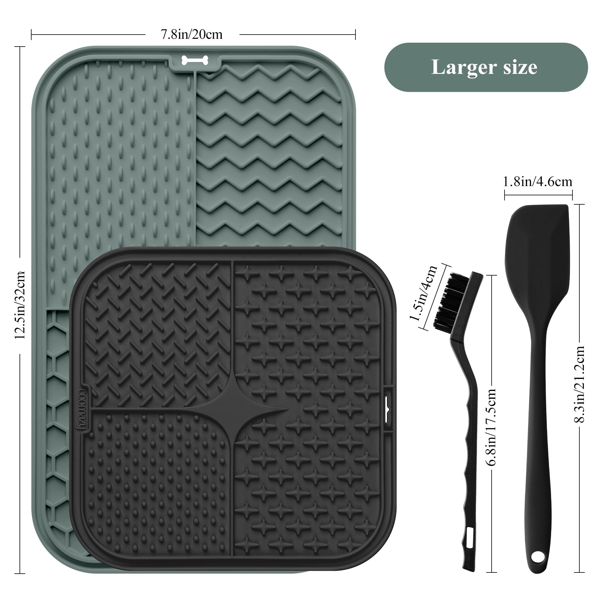 Coomazy Lick Mats for Dogs Large Dog Slow Feeding Lick Mat with Suction Cup | Si