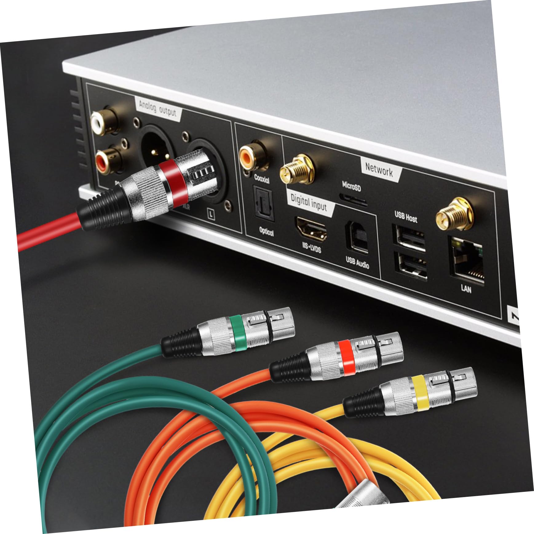 KOMBIUDA Xlr Mikrofonkabel mit Stecker und Buchse Stabile Signalübertragung Zugfest und Strapazierfähig für Aufnahme und Lautsprecher