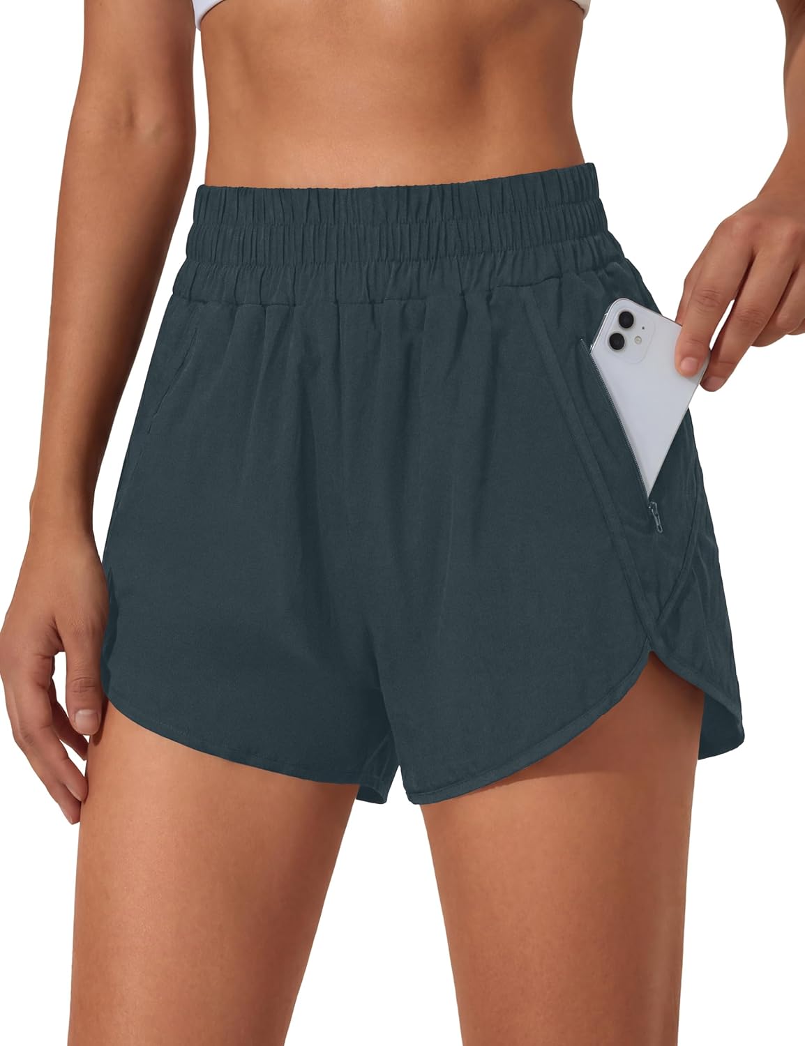 BMJL 2.5" Running Shorts for Women High Waisted Quick Dry Short with Pocket