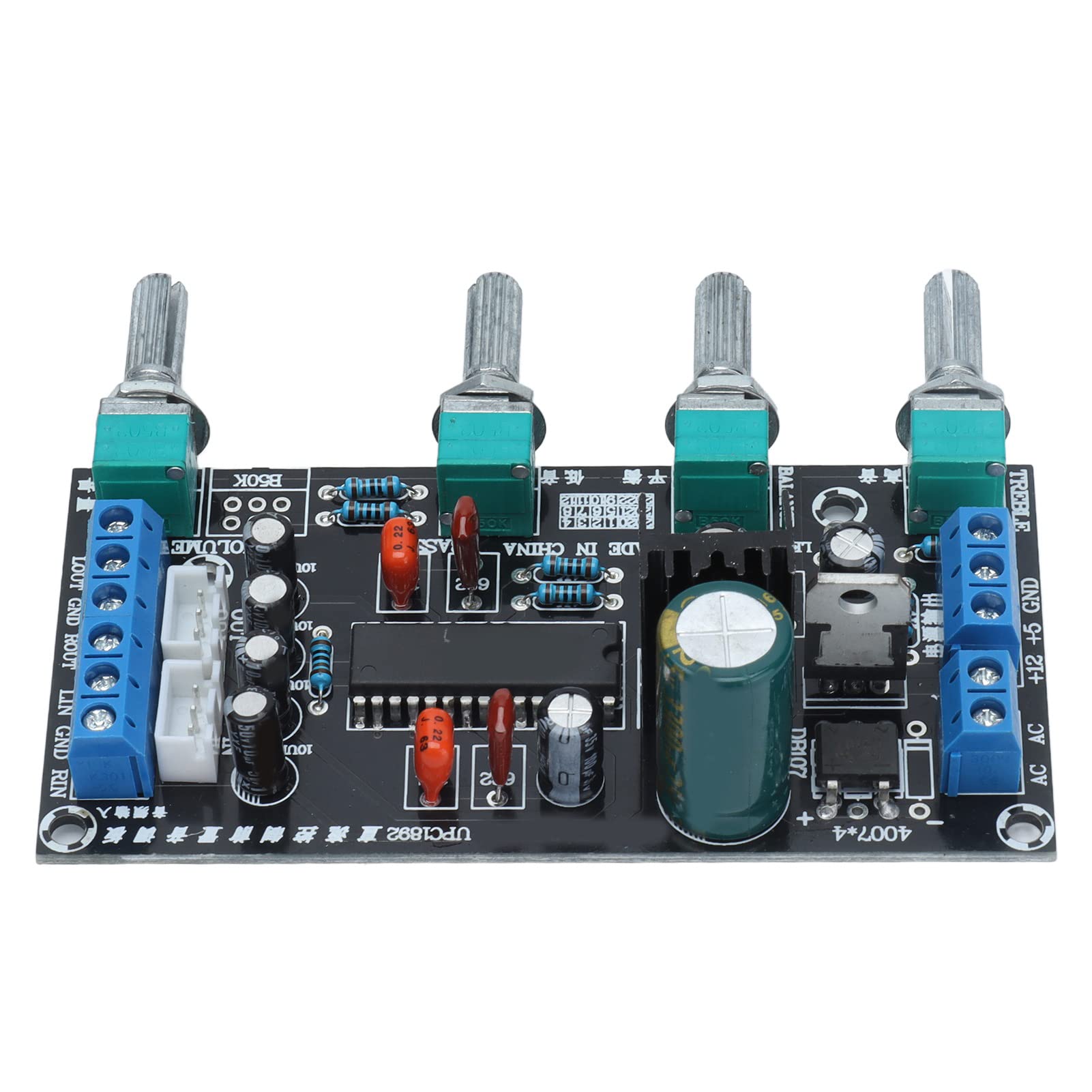 Preamplifier Control Board, UPC1892 HiFi Audio Pre Amplifiers Controls Boards Volume Tone Control Module Amplifier Front Board Fever Grade Clear Treble Lower Noise Floor for Audios