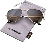 HENGOSEN Polarized Aviator Sunglasses for Men and Women, Premium Metal Frame, Police Sun glasses with UV 400 Protection