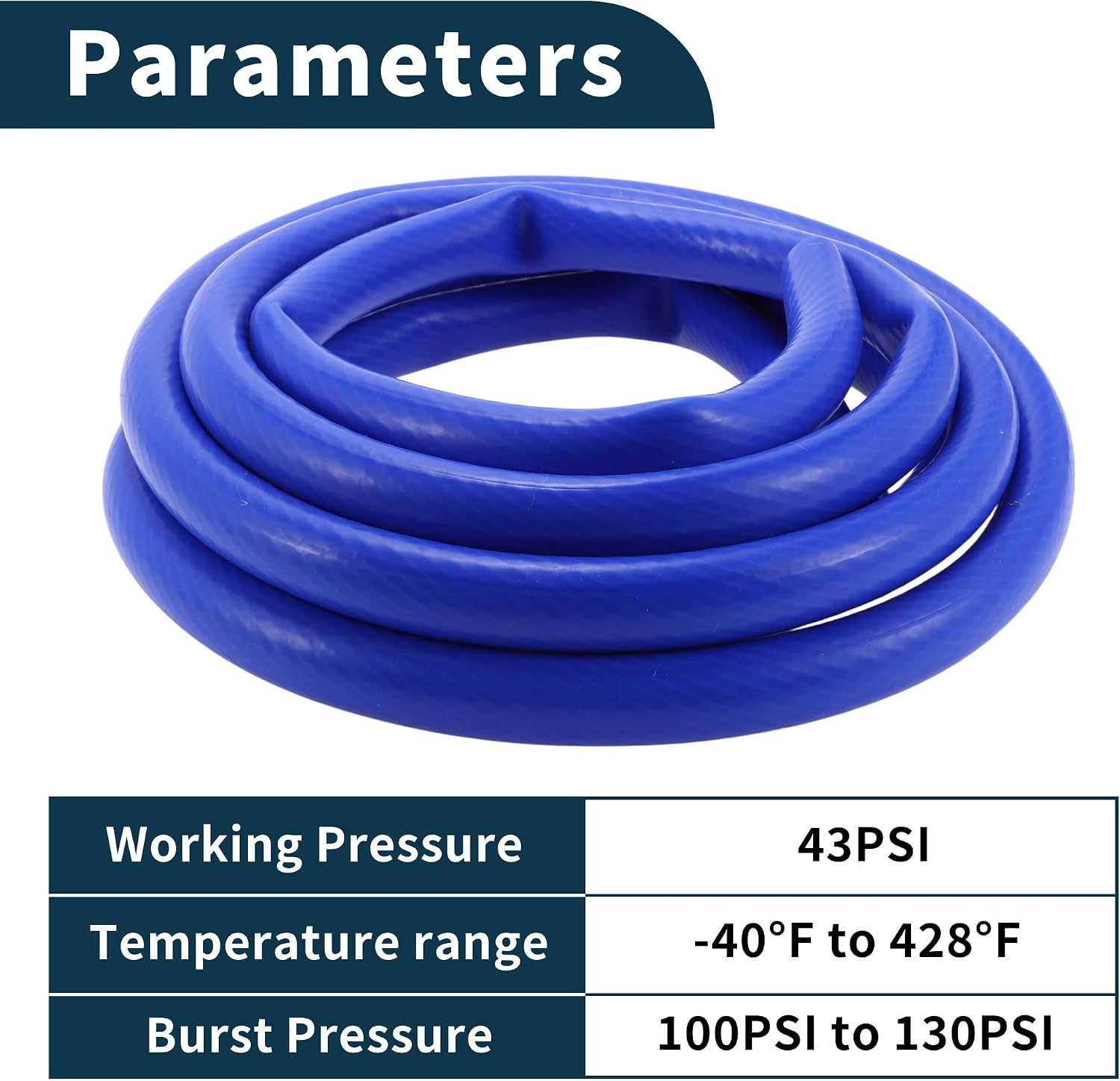 Silicone Vacuum Tubing Hose Automotive Vacuum Line 13.1Ft 3/4" 19mm ID 3mm Thickness 1 Pc High Temperature 130PSI Max Pressure for Air and Water