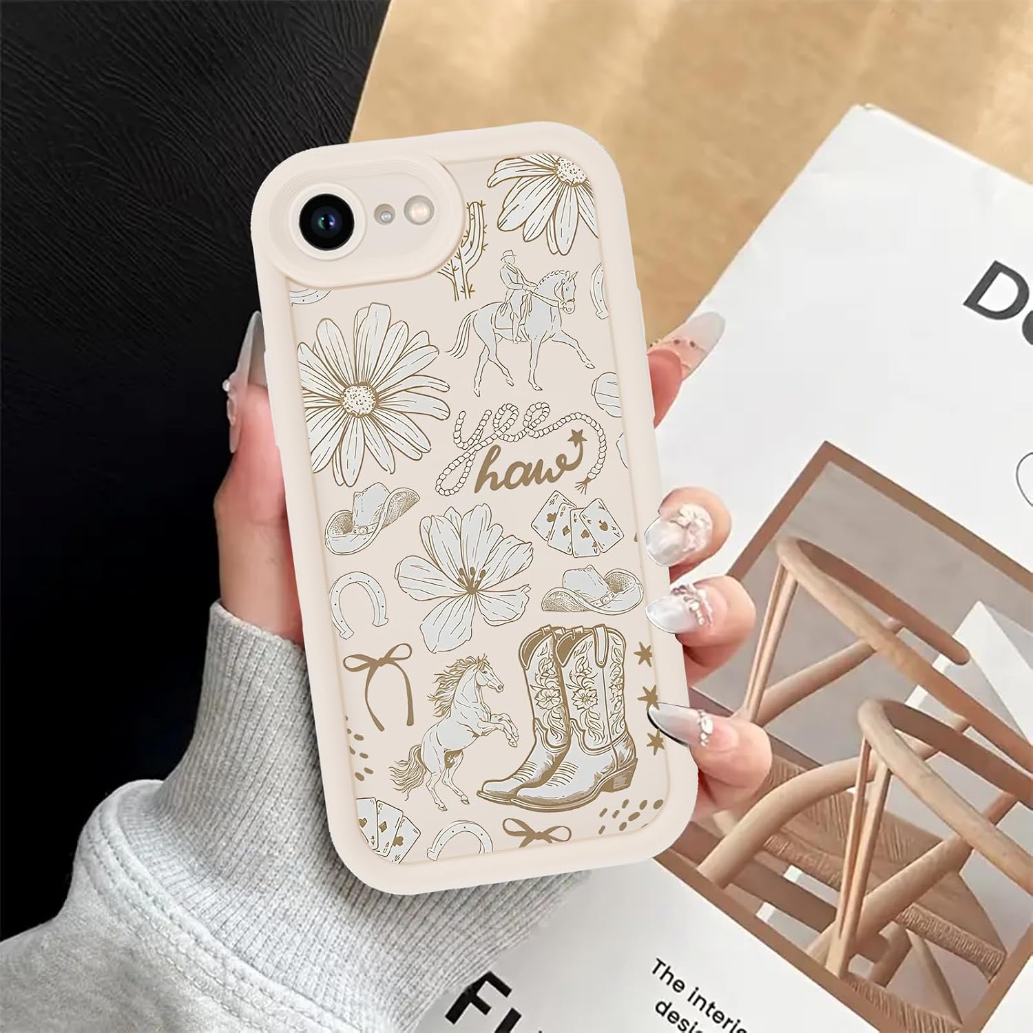 2 Pack Pink Western Boots Bow Phone Case for iPhone 16e/iPhone 17e 6.1", Aesthetic Cute Boot Cowgirl Cases for Women Girls,Soft Silicone Protective Phone Cover for iPhone 16e/iPhone 17e image 5