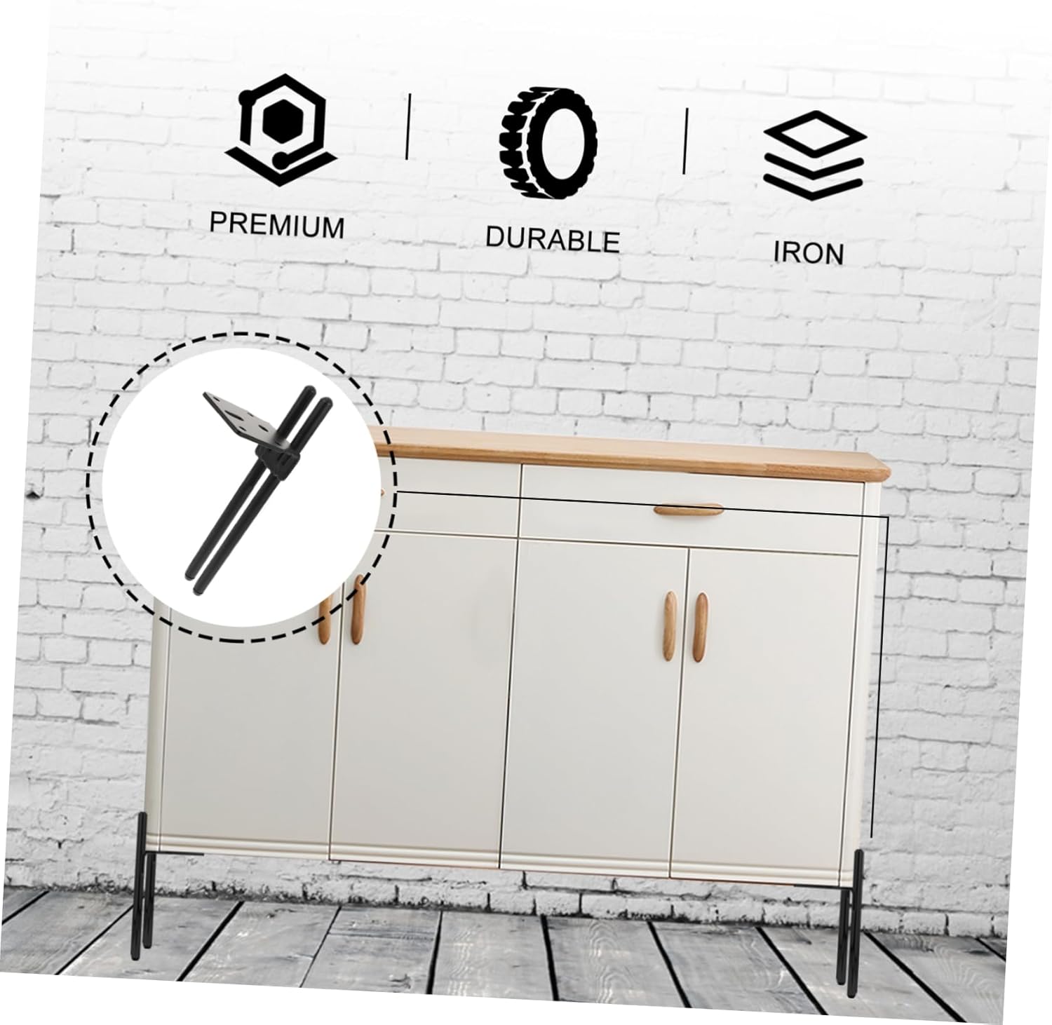 2sets Sofa Support Legs Furniture Legs Heavy Duty Metal Support Feet for Tables